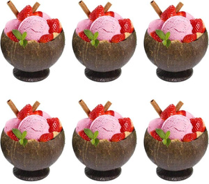 À la recherche d'une tasse à boire à la noix de coco naturelle/d'une coquille de tasses à la noix de coco avec un logo entièrement naturel et peut être personnalisé, emballage - Product Image 1