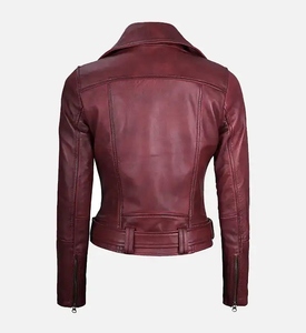 Veste en cuir classique pour femme, directe d'usine, OEM/ODM, design de mode, quantité minimale de commande bas, livraison rapide - Product Image 6