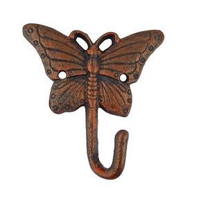 Crochet mural en laiton finition antique, design papillon, crochet mural simple, crochet multifonctionnel et porte-objets, vente chaude - Product Image 1