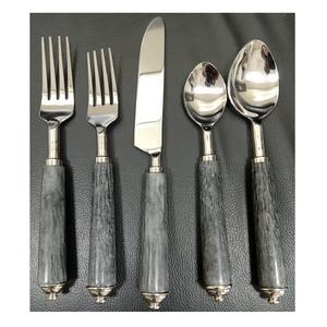 Dernier modèle de couverts en acier inoxydable avec poignée en marbre Décoration de table Couverts de qualité supérieure Vaisselle de table - Product Image 5