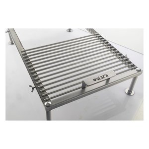Parrilla de Carbón R.Zeta K2 Modelo 0935032 de Acero Inoxidable Cromado Pulido, Fácil de Limpiar, 80x50x11cm - Product Image 2