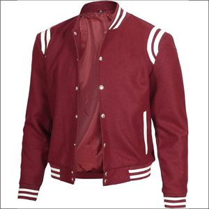 Chaqueta Varsity Personalizable para Hombre de Alta Calidad con Bordado Chenille, Mangas de Cuero, Chaqueta de Invierno de Moda con Logotipo Frontal y Cuello en V - Product Image 3