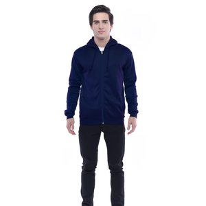 Sweat à capuche unisexe BEAM à fermeture éclair, décontracté, ample, brodé, technique, automne, mélange de polyester et de coton, double aiguille, poignets à double aiguille, 2 côtés - Product Image 4