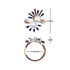 Anillos de diamantes cultivados en laboratorio de color cónico con estilo ético de alta calidad en oro de 10K 14K 18K - Product Image 1