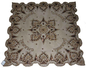 Nappe carrée générique 100x100 cm Couverture de table brodée pour repas, mariages et décoration intérieure - Product Image 6