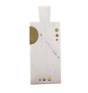 Fournisseur de gros Planche à découper en marbre et en laiton Forme carrée Planche à fromage style rectangle pour hacher les aliments - Product Image 1