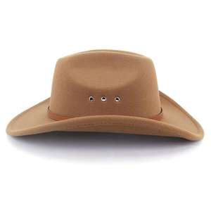 Sombreros Vaqueros Unisex de Fieltro con Orificios Laterales para Ventilación, Estilo Fedora, Venta al por Mayor, para Eventos Casuales, Negocios, Deportes, Fiestas, Viajes, con Cinturón Incluido - Product Image 4