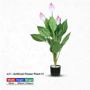 Artificial <b>Blush</b> Peace Lily Potted Plant - Product Image 1
