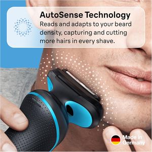 Braun Series 5 Rasoir électrique Wet & Dry 100% Système de nettoyage facile et étanche avec tondeuse à barbe et support de charge - Product Image 2