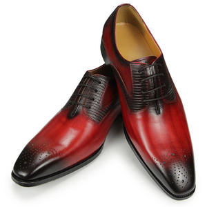 Zapatos de vestir de cuero rojo para hombre, clásicos, de alta calidad y lujosos - Product Image 2