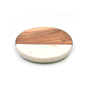 Ensemble de sous-verres en marbre blanc de qualité supérieure, vaisselle moderne, résistant à la chaleur, fait main, décoration de table à manger, prix d'usine en gros - Product Image 1