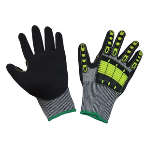 Synthetic leather Premium Quality Fabric Anti <b>slip</b> Machinery Workwear safety Gloves - Product Image 3