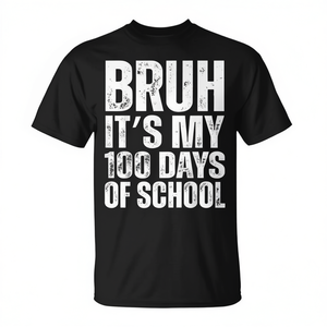 Camiseta de celebración de cien días de clases para niños, camiseta unisex de manga corta con cuello redondo de algodón para el regreso a la escuela - Product Image 2