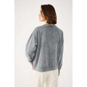 Sweat-shirt oversize imprimé effet délavé - Product Image 4