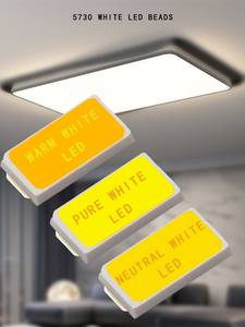 5730 백색광 <span class=keywords><strong>SMD</strong></span> <span class=keywords><strong>LED</strong></span> 비즈, 고휘도, 전력 0.5W, 전압 3V, 전류 150mA, 색온도 5000K 4000K 6000K RA90 - Product Image 6