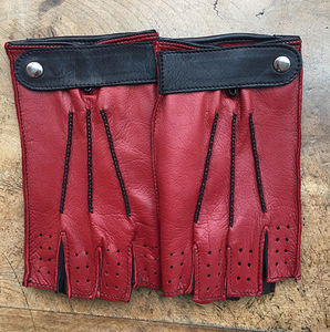 Guantes de Ciclismo de Medio Dedo para Hombre, Resistentes a los Golpes, Transpirables, para Bicicleta de Montaña, Deportivos, Unisex, de Cuero, de Pakistán - Product Image 5