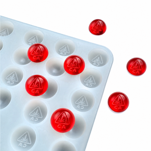 Pruebas de Recetas de Gomitas: Molde de Silicona Hemisférico Vectorial para Muestras de Caramelos de Gelatina, Revisión de Formas y Investigación de Productos Artesanales - Product Image 2