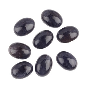 Cabujón de Aventurina azul Natural de 12x16mm de alta calidad, piedra preciosa plana de corte ovalado liso para la fabricación de joyas, piedras preciosas sueltas - Product Image 2