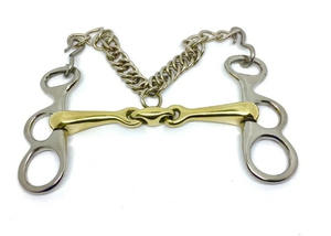 Bocado de Acero Inoxidable para Equitación con Boquilla Curva y Cadena Resistente, Equipo de Equitación - Product Image 5