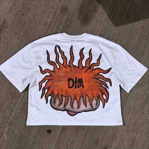 Style vintage manches régulières respirant durable sérigraphie T-shirt 100% coton T-shirt pour hommes coupe ample imprimé - Product Image 2