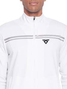 Full <b>white</b> <b>tracksuits</b> sets men training wear wholesale prize jogging suits with custom logo printed - Product Image 4