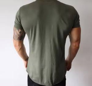 Belle Hommes Incurvé Nouvelle Arrivée T-Shirt Regular Fit Blanc 100% Coton 220 Grammes Séchage Rapide Respirant Conception Personnalisée En Gros - Product Image 5