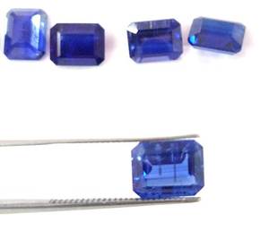 kyanite อัญมณีอัญมณีที่สวยงามธรรมชาติ kyanite หลวมเหลี่ยมเพชรพลอยที่น่าตื่นตาตื่นใจแปดเหลี่ยมเครื่องประดับทําที่มีอยู่ 7*5 มม.ดูที่น่าตื่นตาตื่นใจอัญมณี - Product Image 2