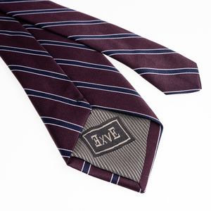 Cravate en soie à rayures bleues bordeaux, cravate, cravate, Corbata, Gravate, Krawatte, Cravatta, Fashion agile supply chains - Product Image 3