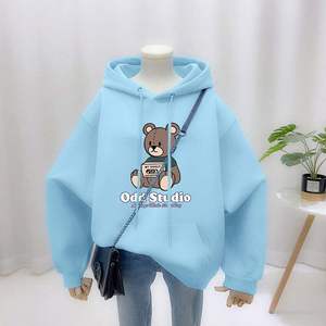 Fabricant d'usine OEM, sweat à capuche personnalisé de haute qualité 450gsm imprimé pour femmes, coton polaire, sweat à capuche ample pour femmes - Product Image 5