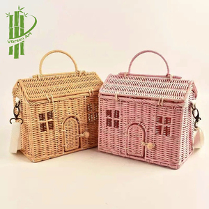 Mây Búp Bê Nhà Đồ Chơi 100% Tự Nhiên Trẻ Em Đồ Chơi Handmade Trẻ Em Bé Toddler Chơi Thu Nhỏ Nhà - Product Image 2