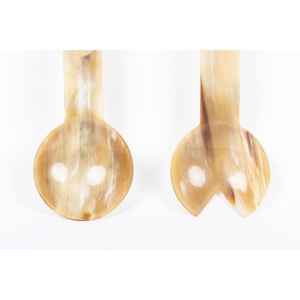 Ensemble de 2 cuillères à corne de buffle faites à la main, ustensiles de cuisine en corne naturelle de qualité supérieure avec finition en agate - Product Image 2