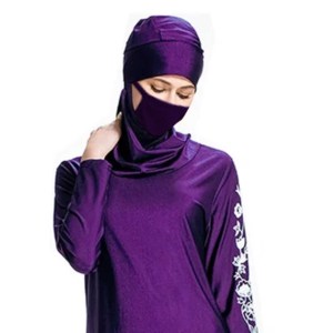 Traje de baño de carreras islámico completamente cubierto de moda de alta calidad servicio OEM para mujeres y niñas traje de baño de talla grande personalizado - Product Image 1