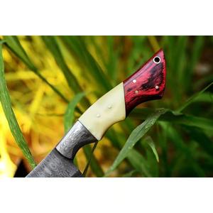 Cuchillo de cocina de acero damasco profesional al por mayor con mango de madera y hueso característica afilada de alta calidad - Product Image 2