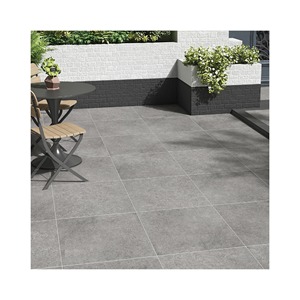 กระเบื้องพอร์ซเลนเต็มตัวขนาด600*600มม. สีเทาขนาด60*60ซม. สำหรับห้องน้ำและกลางแจ้งสำหรับผนังห้องและพื้น