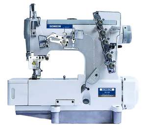 Machine à coudre industrielle à grande vitesse à entraînement direct HK-500-01CBD, nouvelle configuration à plat pour points de recouvrement et points de surjet pour t-shirts - Product Image 4