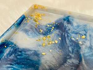 Plateau de service en résine avec motif géométrique pour une utilisation en extérieur et des cadeaux, ajoute du style à votre table, en provenance d'Inde - Product Image 2