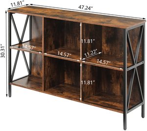 Organizador industrial de almacenamiento de 6 cubos, soporte de TV a bajo precio, muebles de sala de estar de estilo simple, soporte de TV multifunción, proveedor indio - Product Image 3