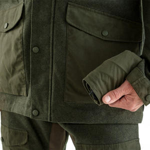 Veste de chasse imperméable vert olive de luxe sur mesure pour hommes, vêtements d'extérieur et d'hiver coupe-vent de haute qualité OEM - Product Image 4