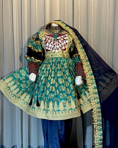 Ropa tradicional hecha a mano vestido afgano de alta calidad mejor Material afgano Vintage vestidos de mujer 0571 - Product Image 5