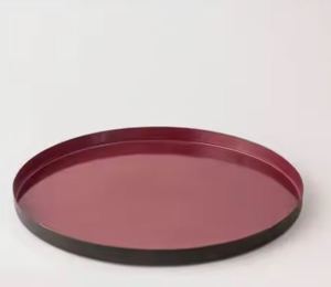 จานกลมเคลือบสีสันสดใสและถาดสำหรับเสิร์ฟและตกแต่งงานแต่งงาน - Product Image 1