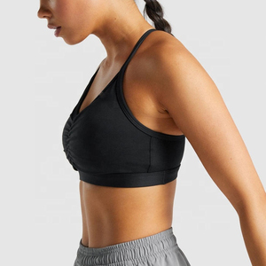 Sujetador Deportivo de Felpa Transpirable de Alta Calidad con Logotipo Personalizado al por Mayor para Mujer, Fitness, Gimnasio, Yoga, Sujetador Deportivo con Efecto Push-Up, Servicio OEM - Product Image 4