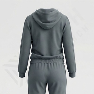 Conjunto de Chándal con Logotipo Personalizado, Sudadera de Cuello Redondo, Conjunto Deportivo de Dos Piezas para Mujer, Ropa Deportiva, Estilo Deportivo - Product Image 2