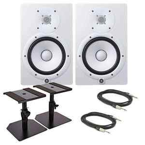MEJORES VENTAS HS8 Altavoz de Monitor de Estudio Activo de 8 Pulgadas - Blanco/Negro PAQUETE COMPLETO - Product Image 1