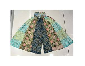 Silk Layer Patchwork Palazo, Bohemian Women Partywear Silk Layer Patchwork Women Trouser <b>Pant</b>, Boho <b>Hippie</b> Style - Product Image 1