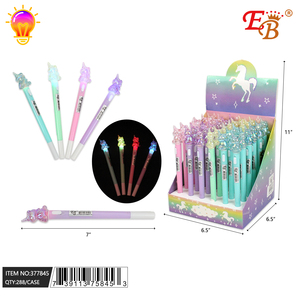 Juego de bolígrafos de unicornio con luz, 8 piezas para favores de fiesta - Product Image 1