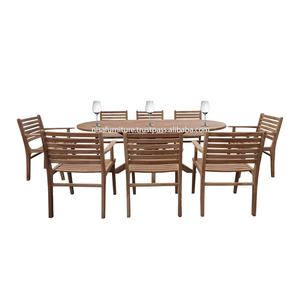 Modern Style Teak <b>Wood</b> <b>Garden</b> Patio Furniture Lightweight <b>Chairs</b> & Oval Dining <b>Table</b> for Exterior Indonesia - Product Image 6