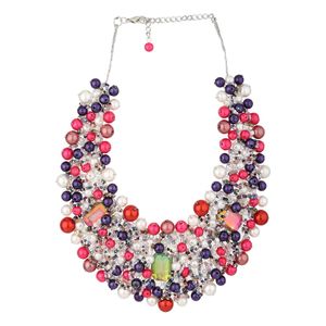 Nouveau collier ras du cou de luxe à la mode, collier ras du cou pour femmes, collier statement, gros collier en perles de cristal, chaînes de mariage, cadeau de fête - Product Image 2