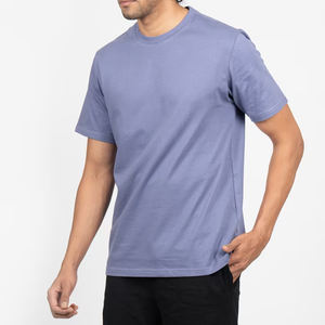 Camiseta de Hombre de Alta Calidad, Hombros Caídos, Cuello Redondo, Cómoda, con Logotipo Personalizado, Prelavada, Gruesa, en Venta - Product Image 5