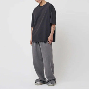 <b>Men's</b> Streetwear <b>Baggy</b> Sweatpants Custom Logo <b>Men</b> Vintage Acid Washed Wide Leg Flare Sweatpants For <b>Men</b> Made In Pakistan - Product Image 3