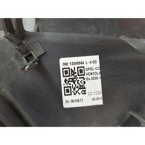 VENTILADOR DE REFRIGERACIÓN DEL MOTOR OPEL Corsa D 3P 2ª Serie 13249564 gasolina 1229 (11>) - Product Image 3